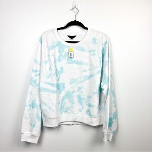 NWT NOBO Blue & White Tie Dye Long Sleeve Sweatshirt